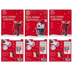 Christmas Craft Sewing Kits Sock Making Kit Snowman Santa Reindeer