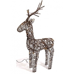 Brown Wicker Deer 60cm