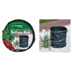 Kingfisher Heavy Duty Green PopUp Garden Rubble Refuse Sack Bag 73L 48cm x 44cm