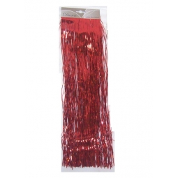 Decoris Lametta Foil Tinsel Strand Garland Christmas Decor 50cm x 40cm - Red