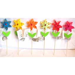 Decorative Mini Garden Windmills Multi Coloured With Ladybird Center