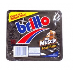 Pack Of Johnson's Brillo Pads, 10 Multi-Use Soap Pads Cleaning Household