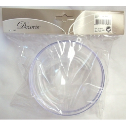 Decoris Make Your Own Giant Christmas Bauble Clear Plastic Bauble 12cm