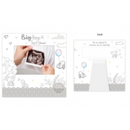 Pack Of 2 Baby Announcement Reveal Cards First Scan Picture Frame Greetings Card
