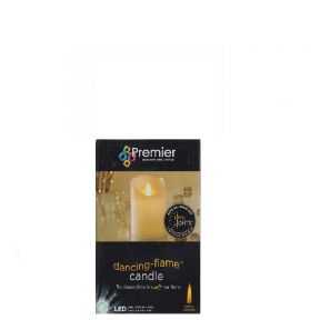 Premier Battery Operated LED Dancing Flame Candle With Timer 13cm x 6cm