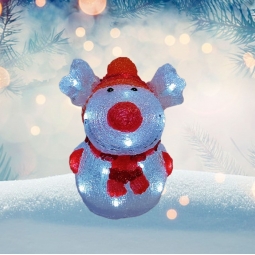 Red Acrylic Reindeer 24cm