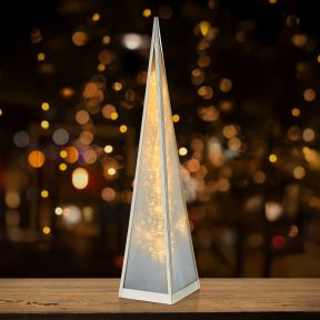 Warm White Holographic Pyramid