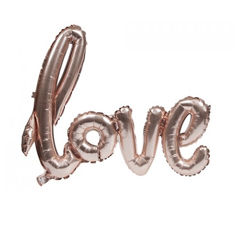 Pink 60cm Love Letter Foil Text Balloon Valentines Birthday Inflate Your Own