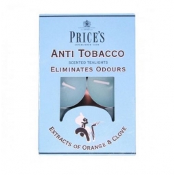 Prices Anti Tobacco Odour Eliminating Tea Light Candles Pack Of 10 Orange & Clove