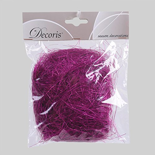 Decoris Metallic Christmas Angel Hair Shredded Tinsel Fibre 20g - Magenta Pink