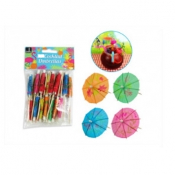 Bello Pack Of 25 Paper Cocktail Umbrellas Sticks Decorative Drinks Picks Bright