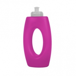 Pink Coloured Plastic Sports Cap Drinking Bottle With Handle Water Juice 400ml