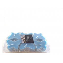 Decoris 6 Scented Butterfly Shape Candles Decorative Candles Assorted Scents (Blue)