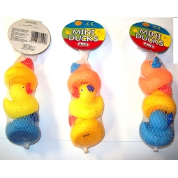 A To Z 3 Mini Ducks In Mesh Bag For 12 Months+ Bath Toy Baby Toys