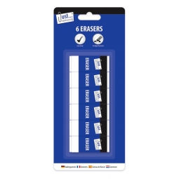 6 Quality White Soft Erasers Stationery School Office Pencil Rubber Party Gift