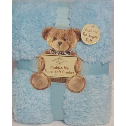 Blue Mason Harvey Super Soft Sherpa Cuddle Me Baby Blanket 150cm