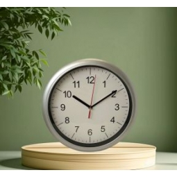 Silver Wall Clock