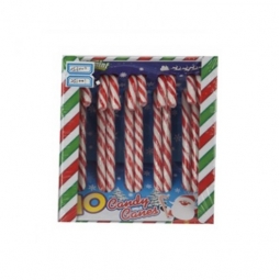 Pack Of 10 Peppermint Flavour Christmas Tree Striped Wrapped Candy Canes Sweets