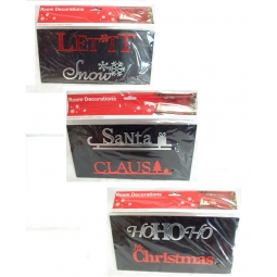 Christmas Room Wall Decorations Self Adhesive HoHo Let It Snow Santa