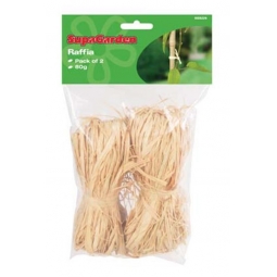 SupaGarden Natural Garden Raffia Plant Tie Pack Of 2 Bundles 80g