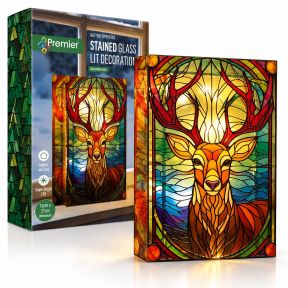 Stained Glass Stag Light