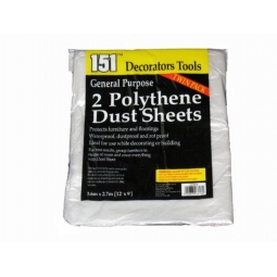 2 Polythene Dust Sheets