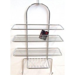 SupaHome Chrome Plated Shower Caddy Shower Rack With Hanger 3 Tier