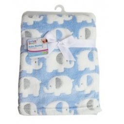 Elephant Fleece Baby Blanket Luxury Unisex Soft for Babies Newborn First Steps