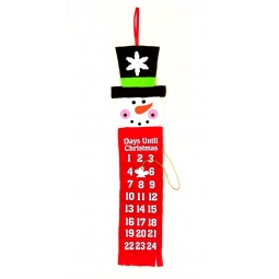 Premier Fabric Christmas Character Advent Calendar Snowman 24 Pockets