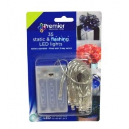 35 White LED Battery Lights
