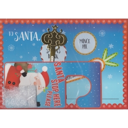 Children's Christmas Eve Pack Placemat Door Hanger Key Footprint Stencil & Snow
