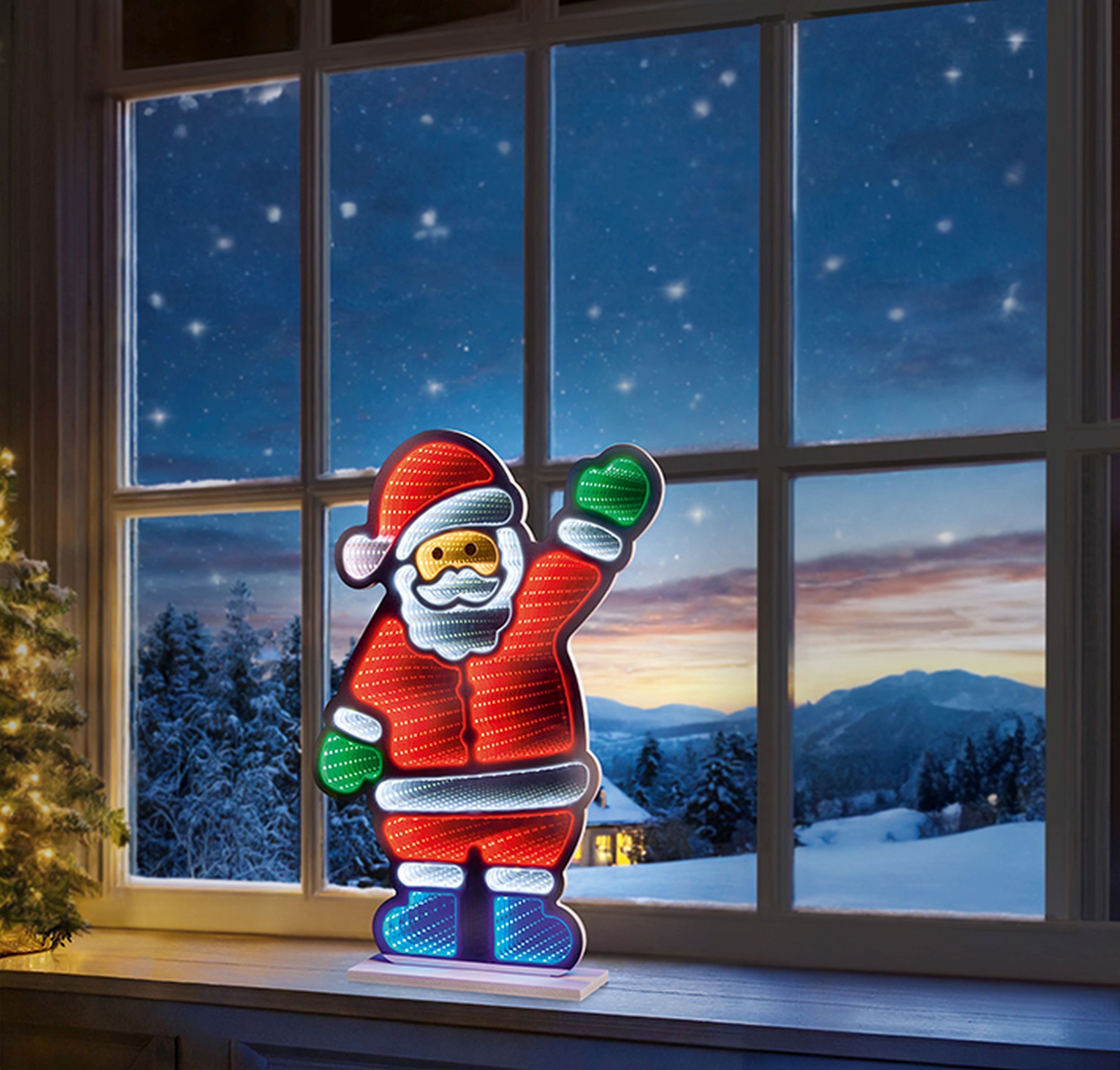 Santa Infinity Mirror 60cm