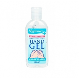 100ml Hygienics Anti Bacterial Moisurising Hand Gel Kills 99.9% of Bacteria