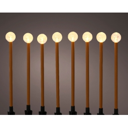 8 Small Globe Stake Lights