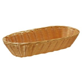 Poly Rattan Oval Storage Basket 38cm Dishwasher Safe Food / Home / Office