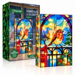 Robin Stained Glass Light