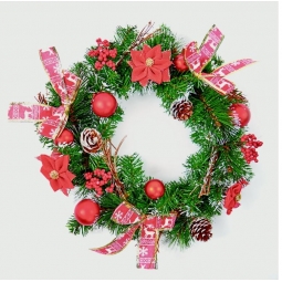 Red Dressed Wreath 40cm