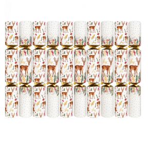 10 Gold Reindeer Crackers