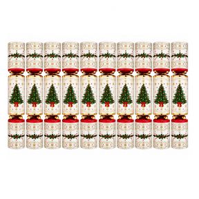 10 Gold Red Tree Crackers
