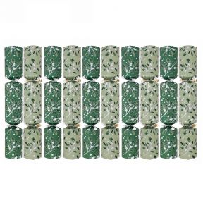 10 Green Mistletoe Crackers