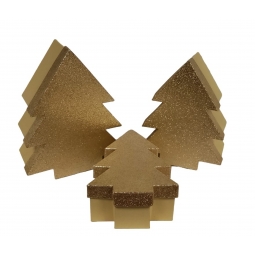 Gold Xmas Tree Gift Boxes