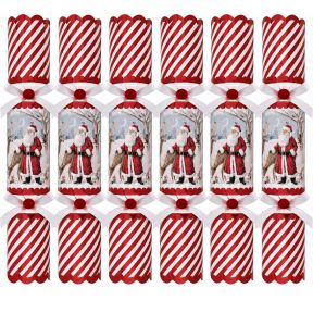6 Retro Santa Crackers