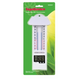 SupaGarden Minimum Maximum Garden Thermometer Mercury free, greenhouse, home