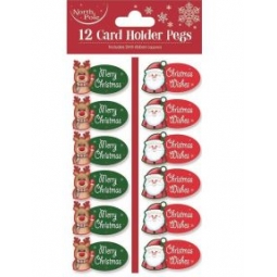 12 Card Pegs Santa Rudolph