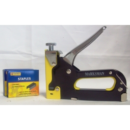 Marksman 3 in 1 Staple Gun With 600 Staples - In Carry Case, netting staples
