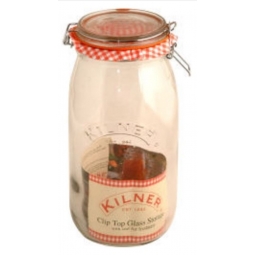 Kilner Clip Top Glass Food Storage Jar Canister Preserver 1.5 Litre - Round