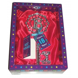 Best Wishes Keepsake Happy Birthday Good Luck 18th Key Charm - Boy
