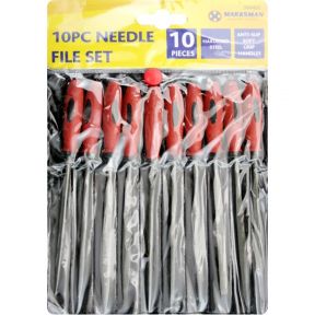 Marksman 10 Piece Hardened Steel Anti Slip Needle File Set Home DIY Craftwork