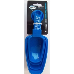 Chef Aid - 4 Plastic Measuring Scoops With Measuring Spoons