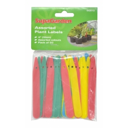 Pack Of 50 Assorted Colourful Plastic Plant Labels Tags 4 Inch 10cm